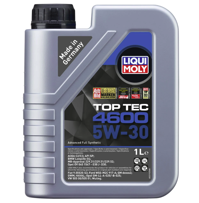 LİQUİ MOLY Liqui Moly Top Tec 4600 5W30 1 Lt Tam Sentetik Motor Yağı