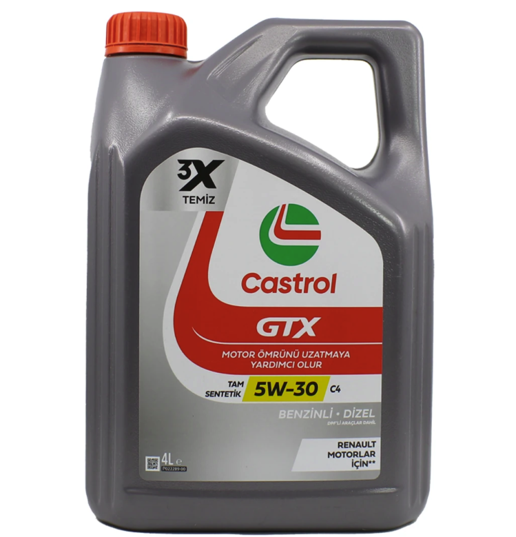 CASTROL Castrol GTX 5W30 C4 4 Lt Partiküllü Motor Yağı