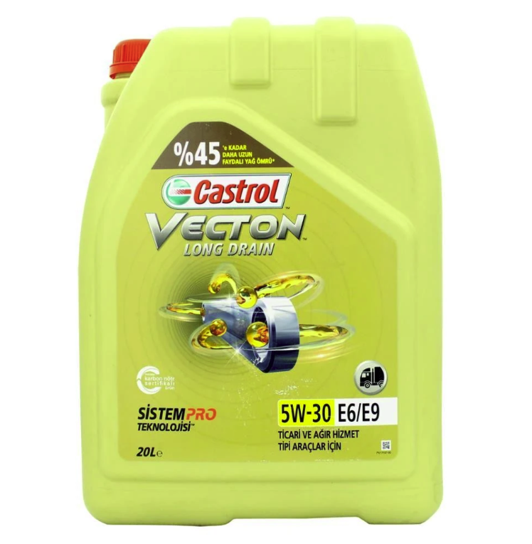 CASTROL Castrol Vecton Long Drain 5W30 E6/E9 20 Lt Partiküllü Motor Yağı