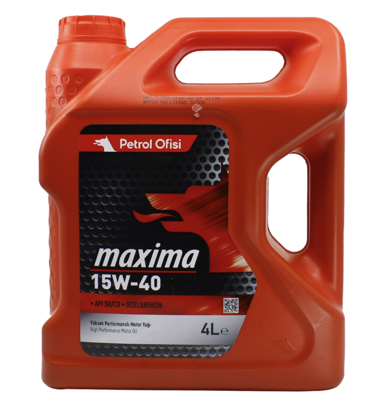 PETROL OFİSİ Petrol Ofisi Maxima 15W40 4 Lt Mineral Motor Yağı