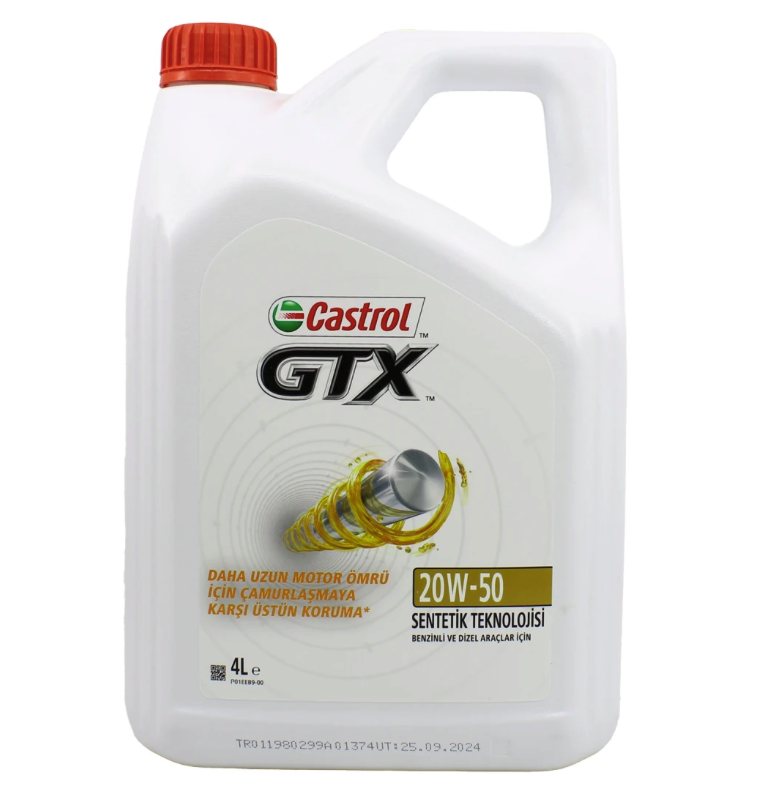 CASTROL Castrol GTX 20W50 4 Lt Sentetik Motor Yağı