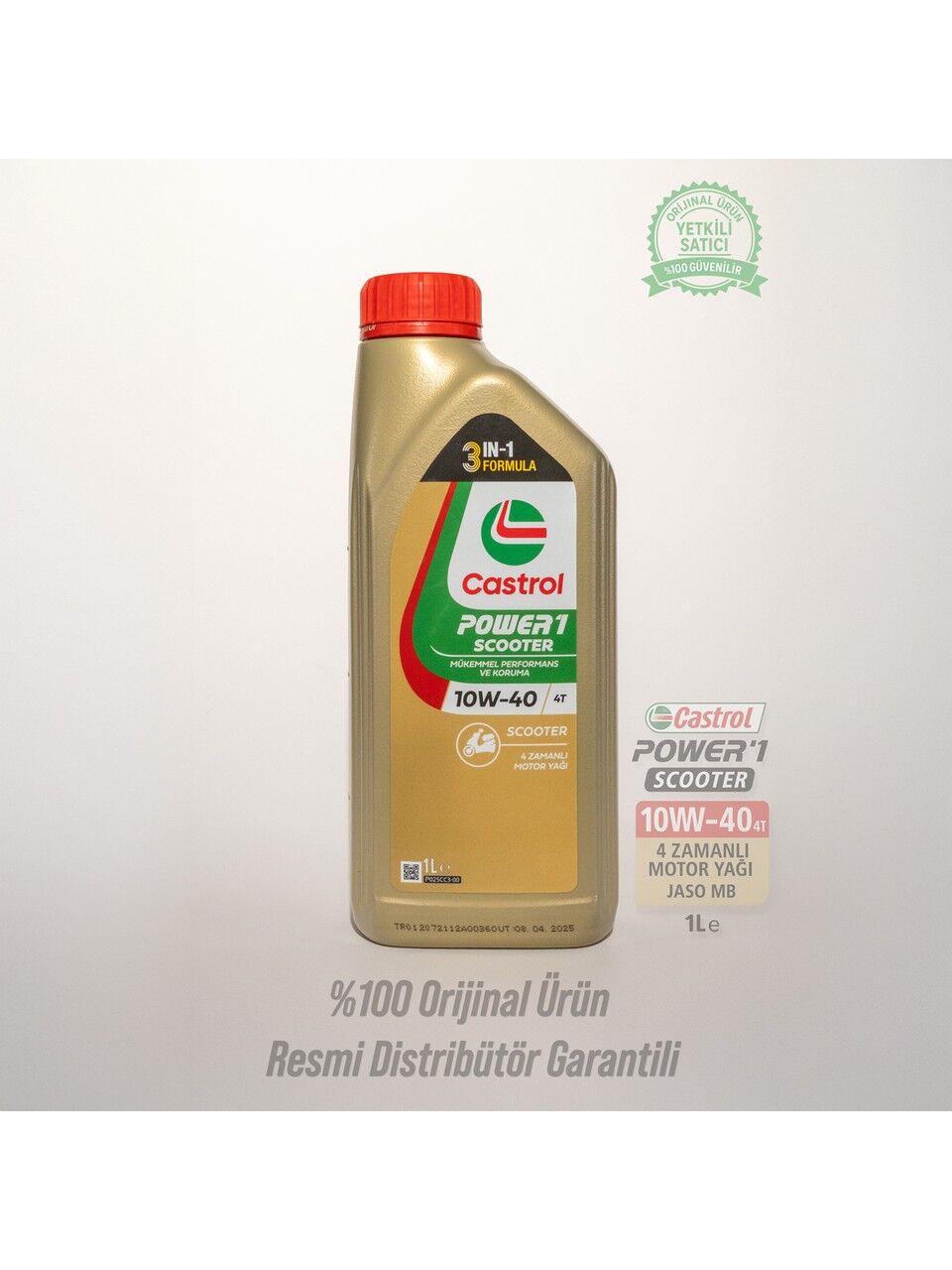 Castrol Power1 Scooter 10W-40 4t Castrol Motor Yağı (Yeni 2025 Ambalaj)